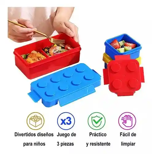 Porta Comidas Lego Diseño Creativo Para Niños