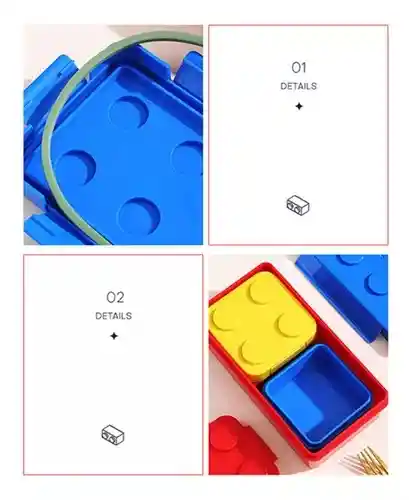 Porta Comidas Lego Diseño Creativo Para Niños