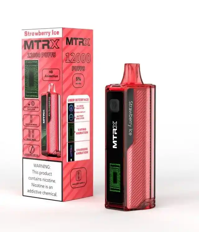Vapeador Mtrx Strawberry Ice 12000 Puffs
