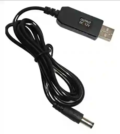Cable Usb Power 5v 9v 12v -1 Amper Boost Cable Negro