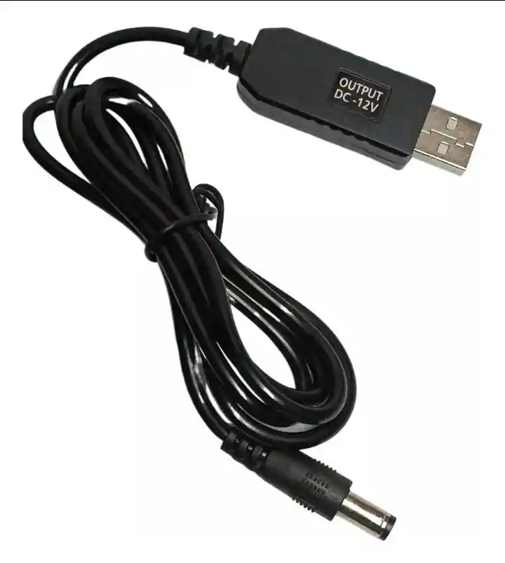Cable Usb Power 5v 9v 12v -1 Amper Boost Cable Negro