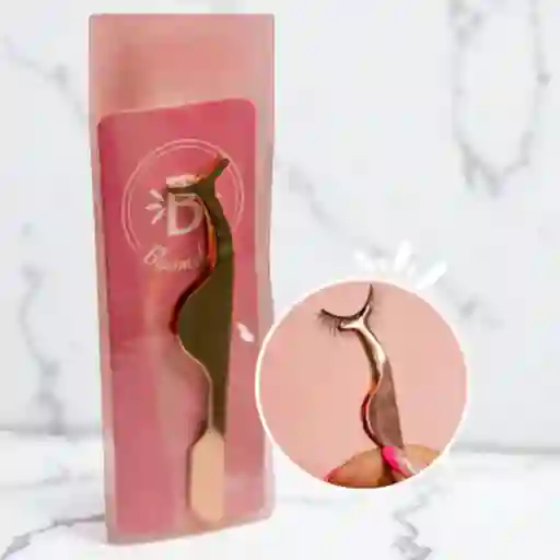 Pinza Dorada Para Pestañas