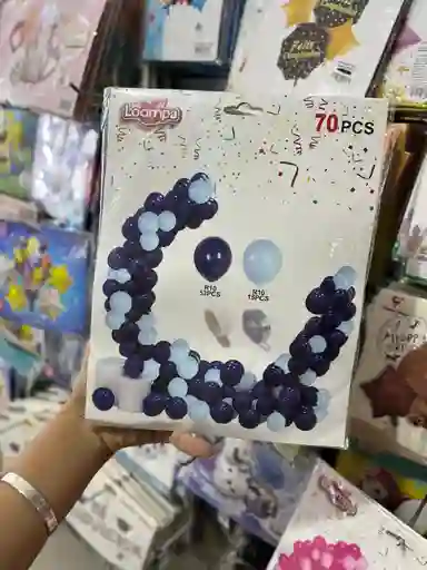 Arco Decorativo De Globos Azul Oscuro X 70 Unid