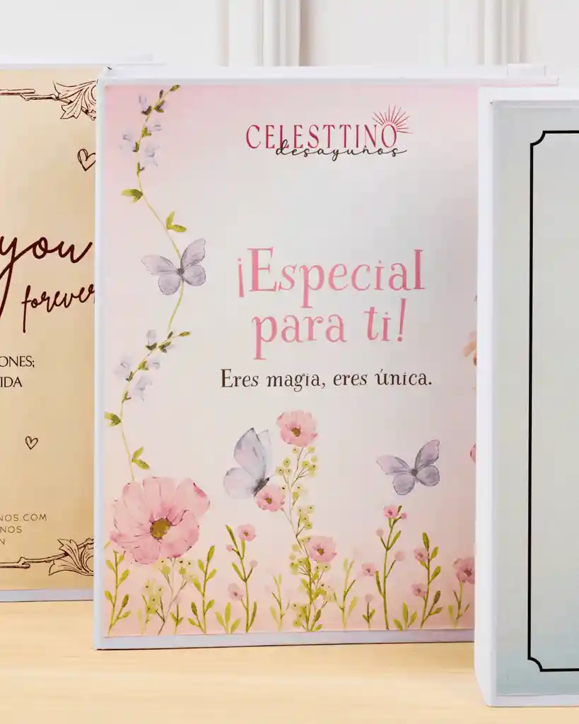 Caja Libro, Para Mujer Con Desayuno Picnic Y Cadenita.