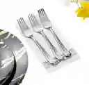 Tenedor Plateado Plástico Desechable, Tenedor De Lujo, Tenedor Elegante
