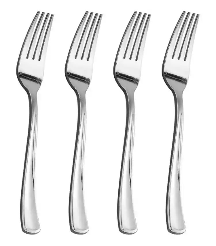 Tenedor Plateado Plástico Desechable, Tenedor De Lujo, Tenedor Elegante