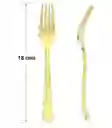 Tenedor Dorado Desechable