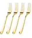 Tenedor Dorado Desechable