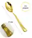 Cucharas Doradas Plásticas, Cucharas De Lujo, Cubierto Elegante