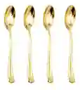Cucharas Doradas Plásticas, Cucharas De Lujo, Cubierto Elegante