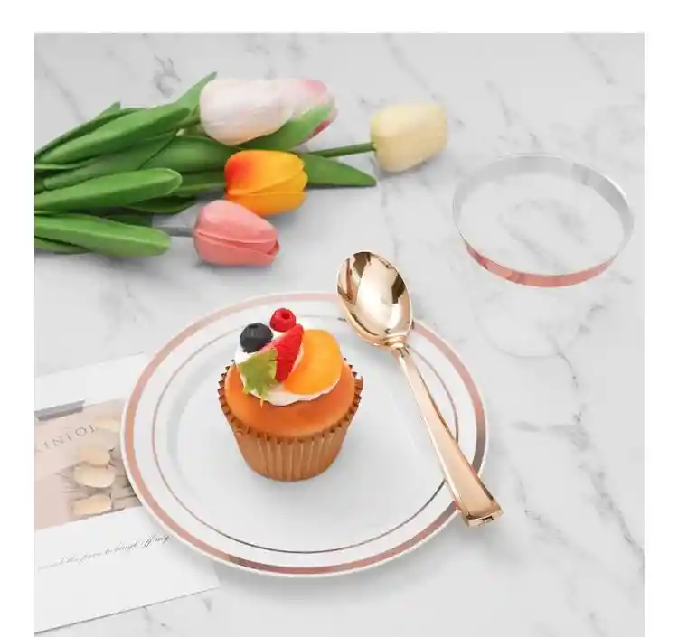 Cucharita Oro Rosa Dulcera 13 Cms , Para Postres, Cubierto De Lujo, Cubierto Elegante