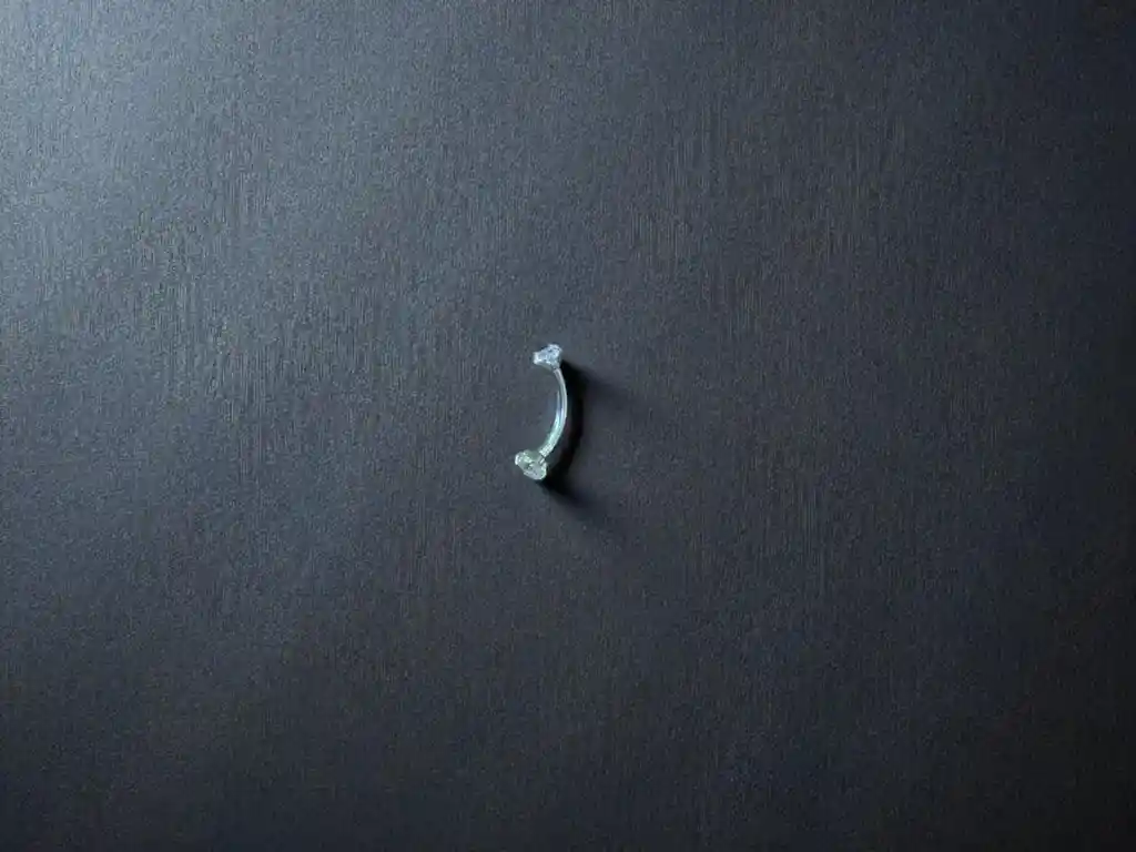 Banana Con Brillantes Plateada