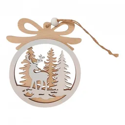 Adorno Colgante Santini X13cm Blanco Madera