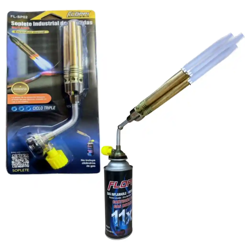 Antorcha Triple Salida Floppi Industrial Encendedor Fl-sp02
