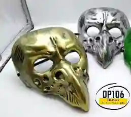 Mascara Pico Raven Doctor Peste Dorada / Plata Halloween