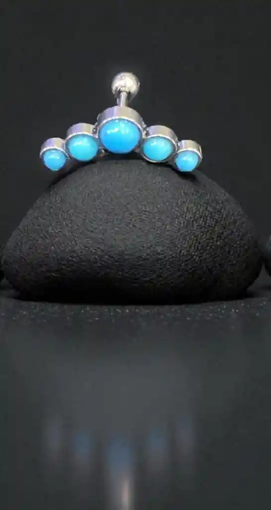 Labret Con Piedras Azules