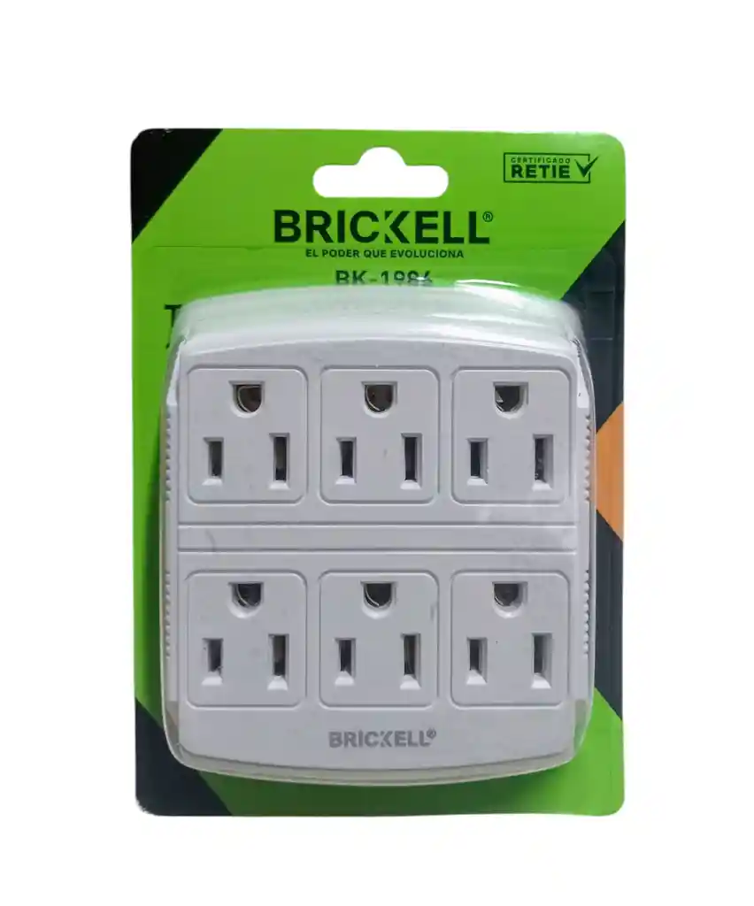 Multitoma De Pared 6 Salidas Brickell Bk-1986