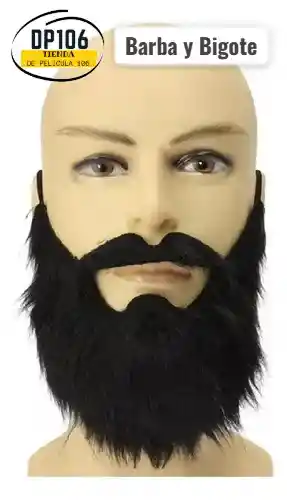 Barba Y Bigote Accesorio De Disfraz Halloween