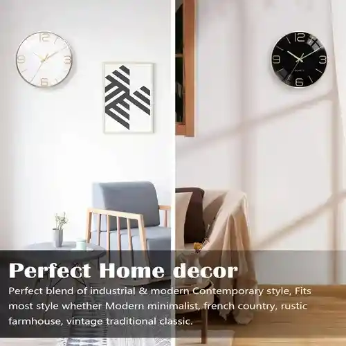 Reloj Pared Redondo 30 Cm Moderno