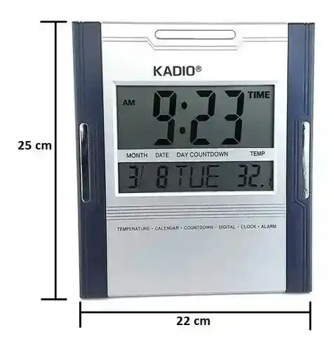 Reloj Digital Temperatura Pared Cuadrado Kadio