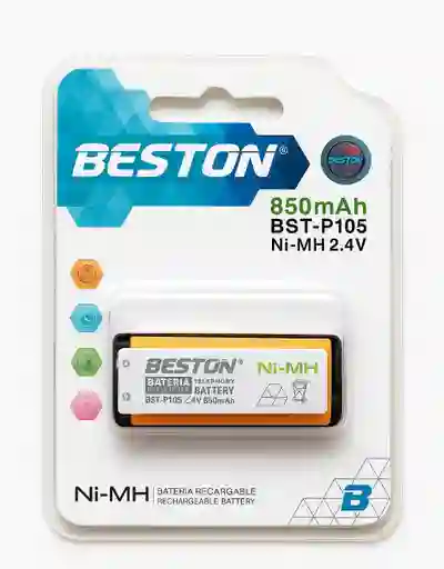 Pila / Bateria Recargable Beston Teléfono Inalambrico 850mah P105 / Ni-mh2.4v