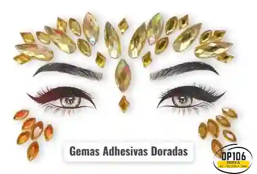 Gemas Doradas Adhesivas Piedritas Cristales Decorativos