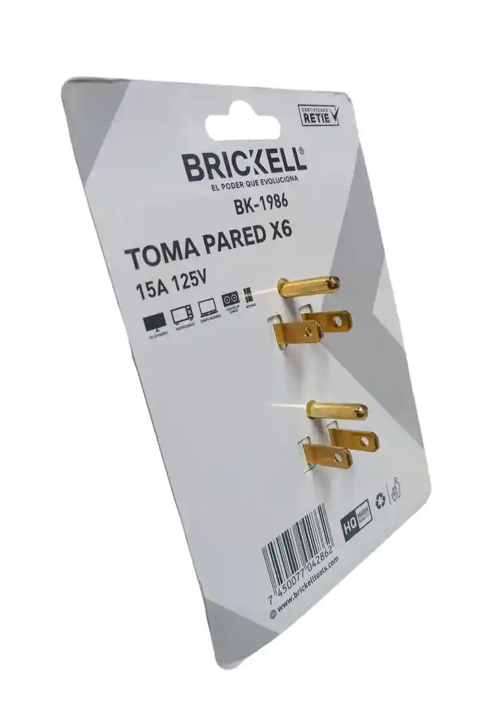 Multitoma De Pared 6 Salidas Brickell Bk-1986