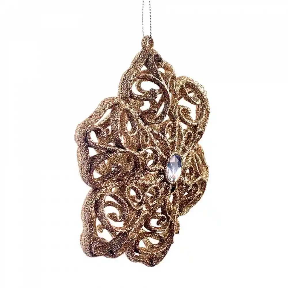Adorno Arbol Santini Copo Nieve 11x3cm Champagne Polipropileno