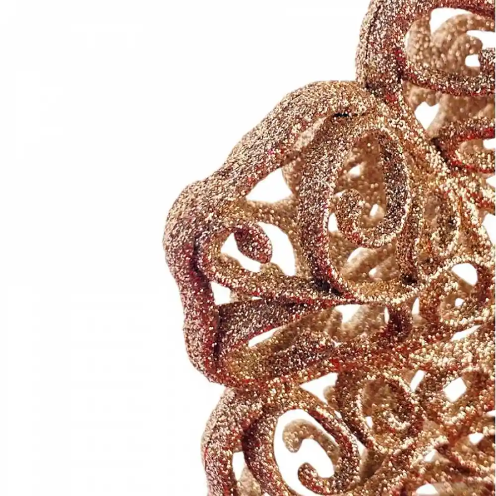 Adorno Arbol Santini Copo Nieve 11x3cm Champagne Polipropileno