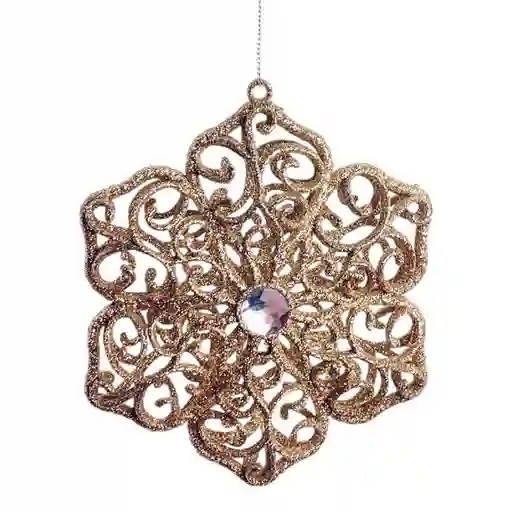Adorno Arbol Santini Copo Nieve 11x3cm Champagne Polipropileno