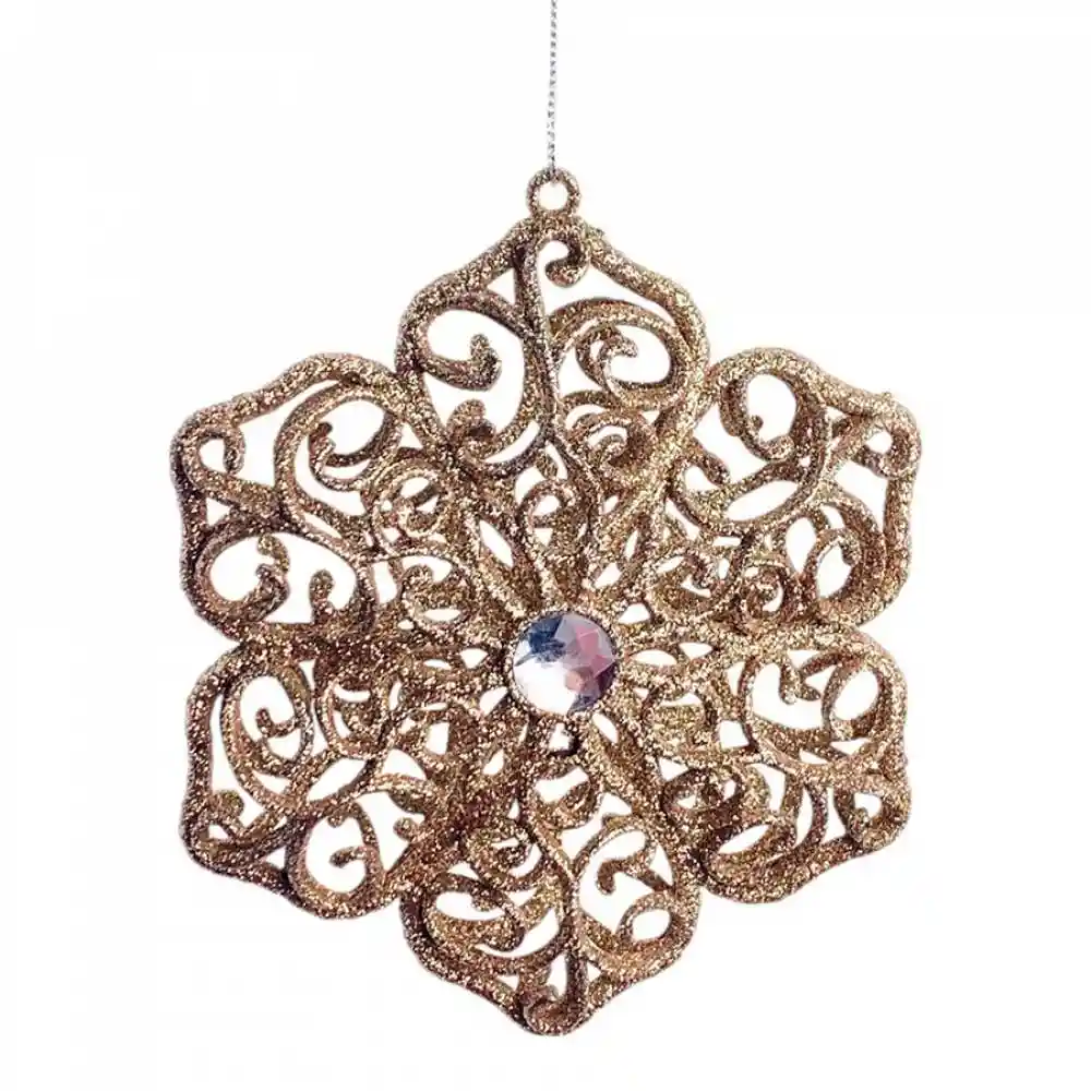 Adorno Arbol Santini Copo Nieve 11x3cm Champagne Polipropileno