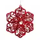 Adorno Arbol Santini Copo Nieve 11x3cm Rojo Polipropileno