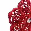 Adorno Arbol Santini Copo Nieve 11x3cm Rojo Polipropileno