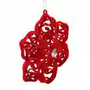 Adorno Arbol Santini Copo Nieve 11x3cm Rojo Polipropileno