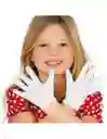 Guante Blanco De Tela Talla 4