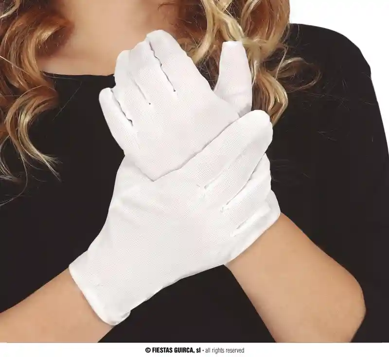 Guante Blanco De Tela Talla 4