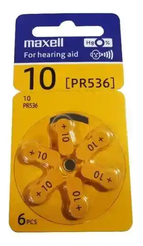 Pilas Auditivas Pr536 Zink Air 10