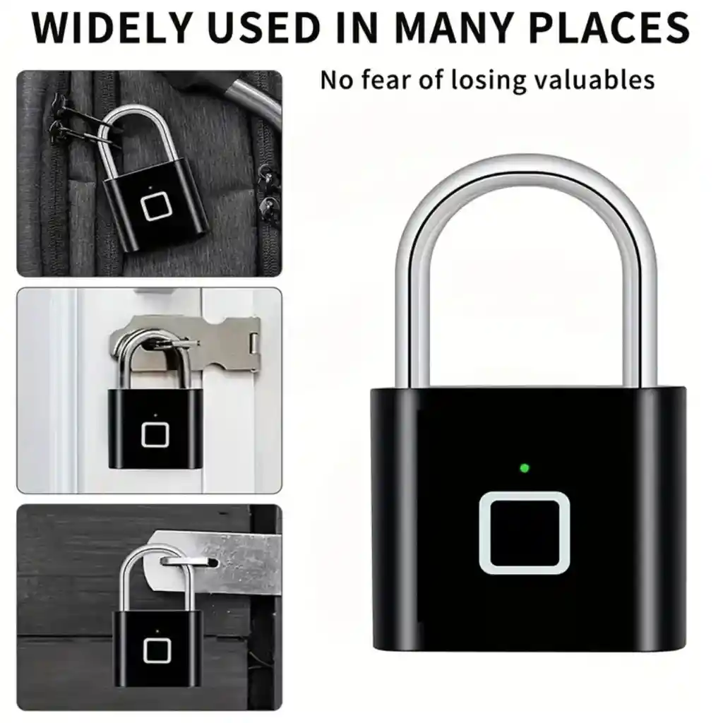 Candado De Seguridad Y Detector De Huellas