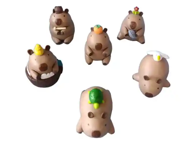 Colección Figura Capibara Chigüiro X6