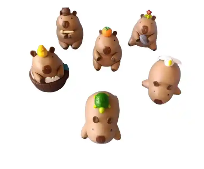 Colección Figura Capibara Chigüiro X6