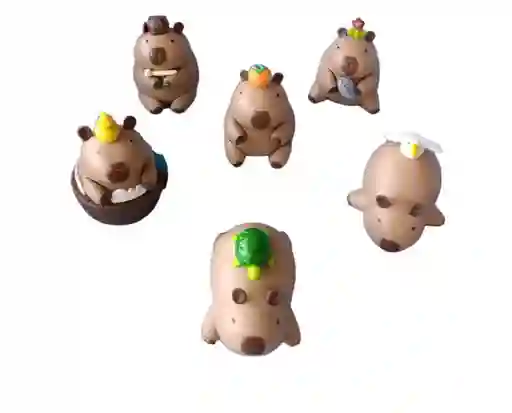 Colección Figura Capibara Chigüiro X6