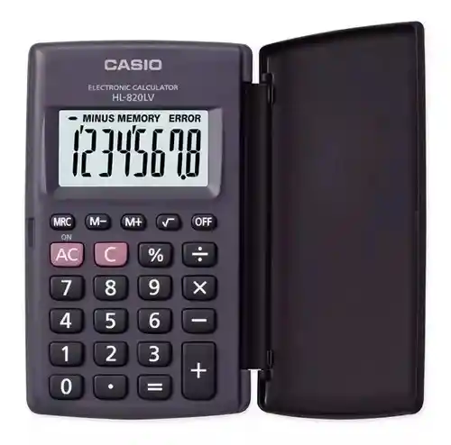 Calculadora Casio Hl-820lv-bk 8 Dígitos Tapa Dura Bolsillo