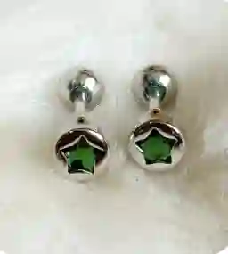 Topos Estrella Verde Con Broche De Seguridad