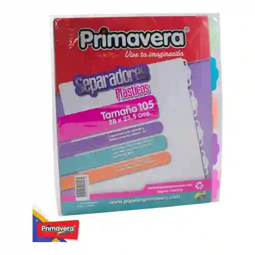 Separador Plástico 105 Carta *5und Primavera Mujer