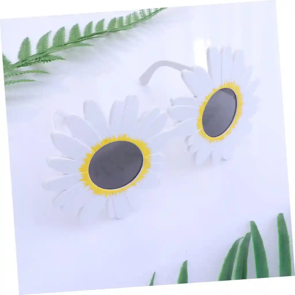 Gafas En Forma Flor Margarita Despedida Soltera Rosada Blanco X2
