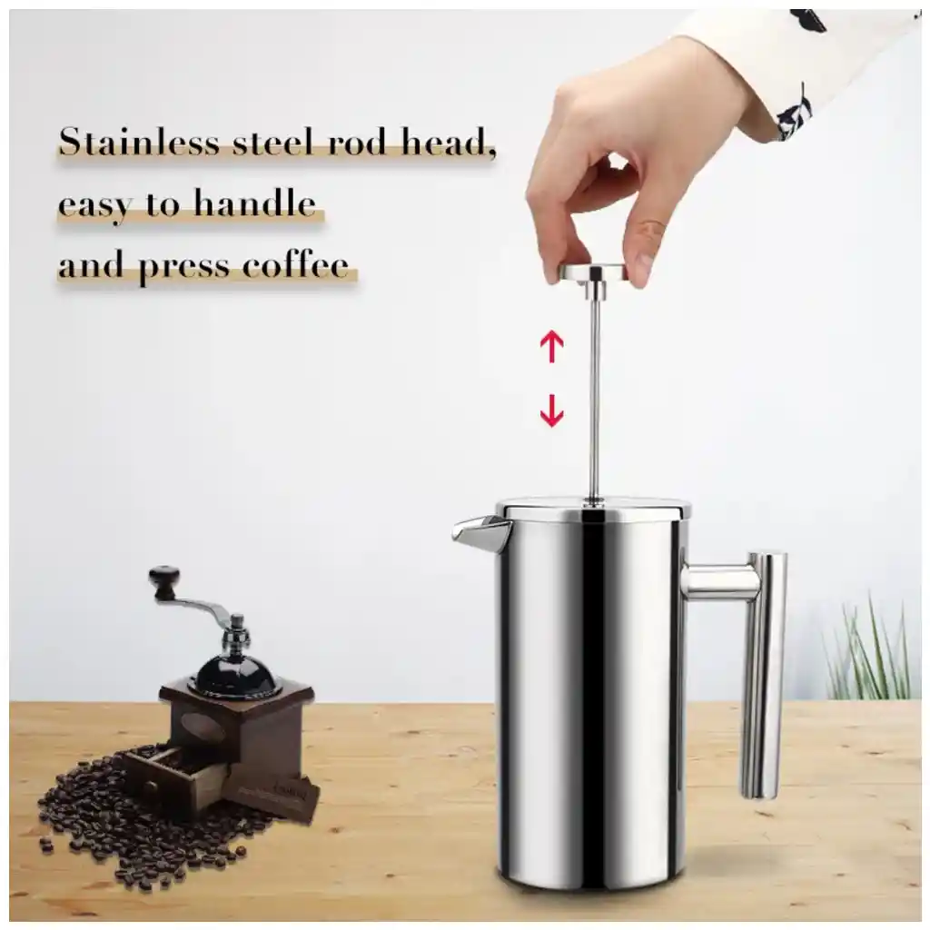 Prensa Cafetera Acero Inoxidable 600ml