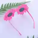 Gafas En Forma Flor Margarita Girasol Despedida Soltera Rosada X2