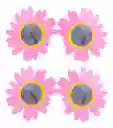 Gafas En Forma Flor Margarita Girasol Despedida Soltera Rosada X2