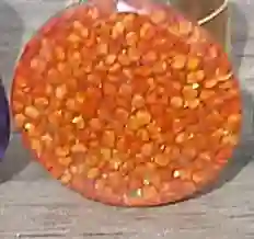 Anillo Redondo Arte Resina Naranja