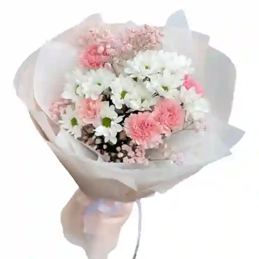 Ramo Floral De Margaritas Y Claveles